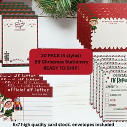 Elf Stationery - Christmas Stationery - Letter From Elf - Letter From Santa - Christmas Stationery 