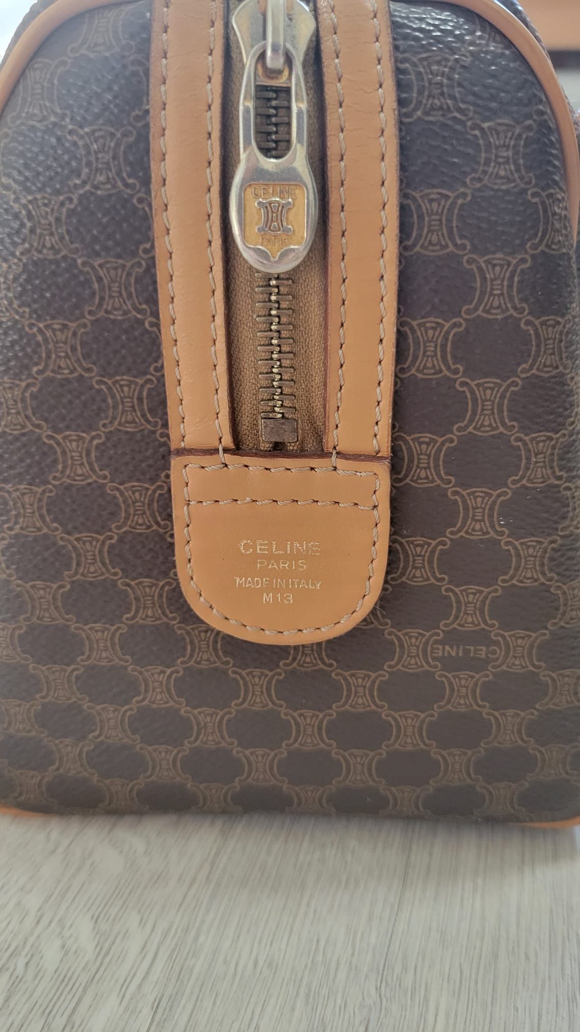 Celine Vintage Macadam Boston Bag