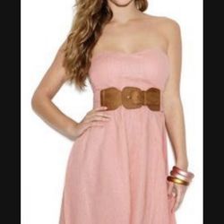 BODY CENTRAL, Pink Strapless Dress, Size S