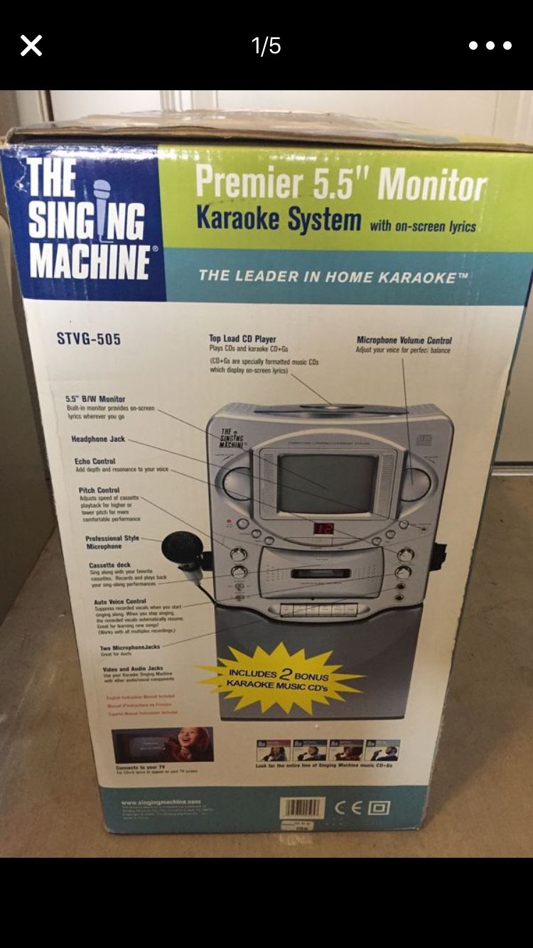 Karaoke The Singing Machine STVG-505 New