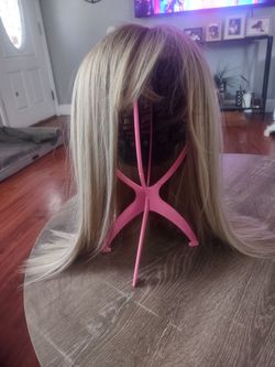 2 Synthetic Blonde 17 " Wigs nwot