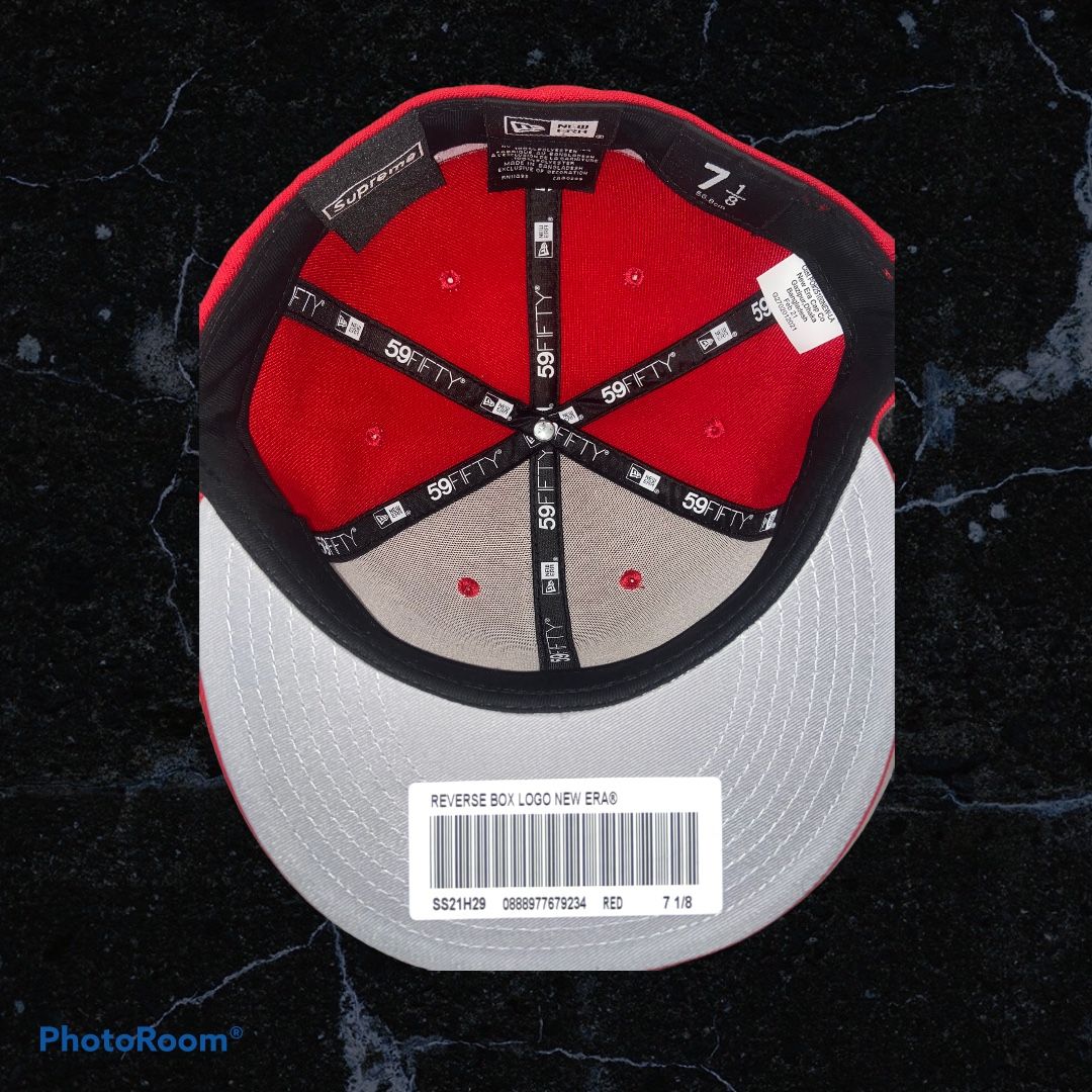 Supreme Reverse Box Logo New Era 7 1/8