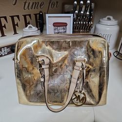 Michael Kors Gold Bag $50.00 Authentic!