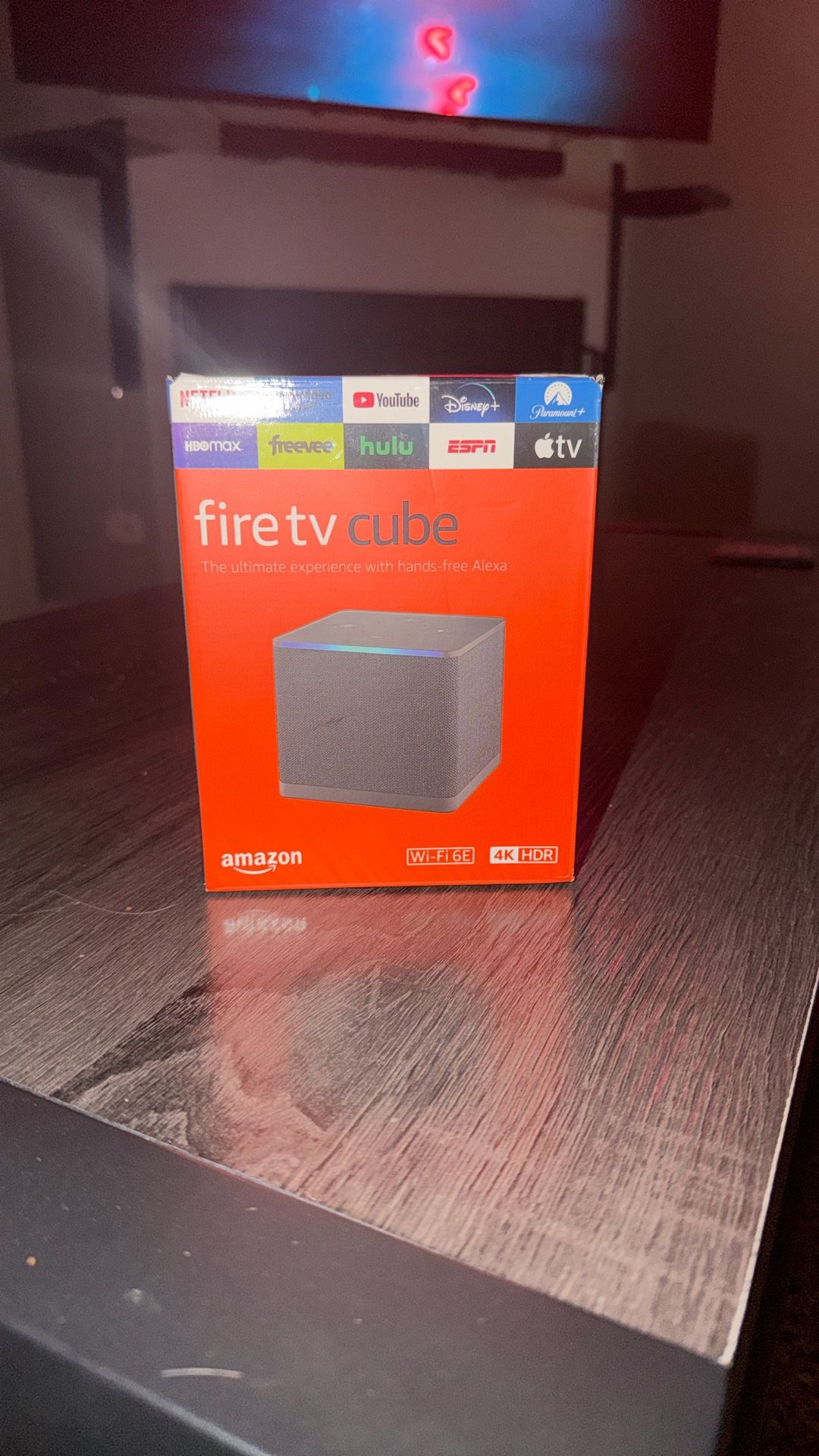 Amazon Fire TV Cube, with AI-powered Fire TV Search, Hands-free streaming device with Alexa, Wi-Fi 6E, 4K Ultra HD