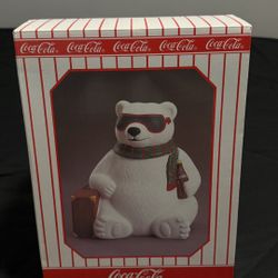 Vintage 1996 Coca-Cola Polar Bear Cookie Jar (Original Box)
