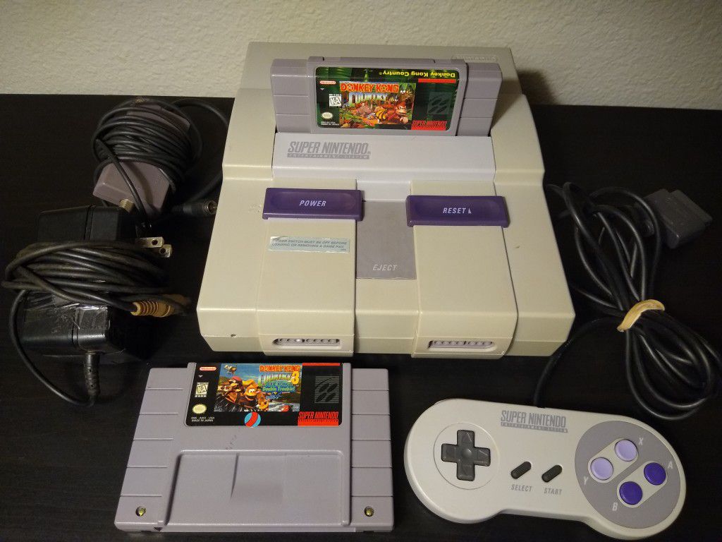 Super Nintendo and donkey Kong game's
