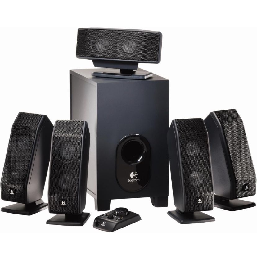 New Logitech X-540 5.1 Surround Sound Speaker System with Subwoofer