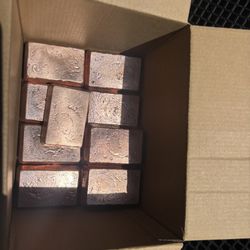 Hand Poured Copper Bullion Bars 