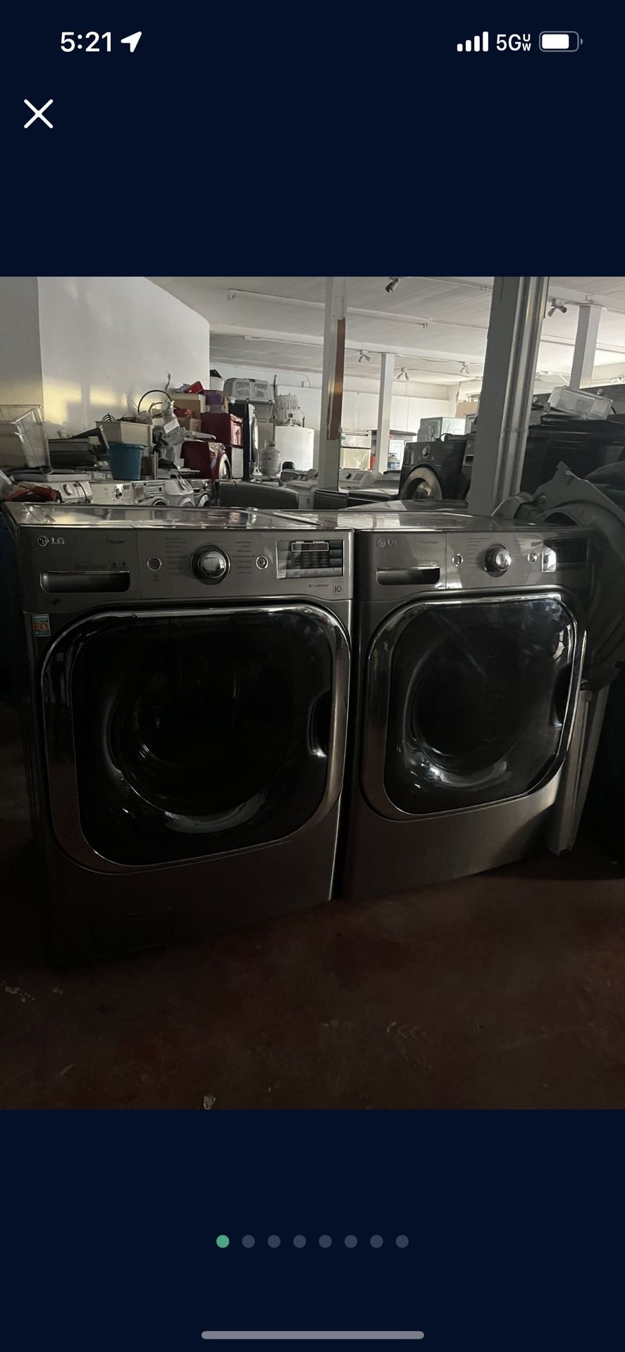 Lg Steam Washer And Lg Steam Electric Dryer Jumbo Sizes Used
