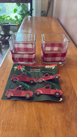 Christmas Holiday Decor Set – Candle Holders & Ornaments