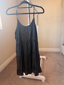 Black Polka Dot Tiered Mini Dress