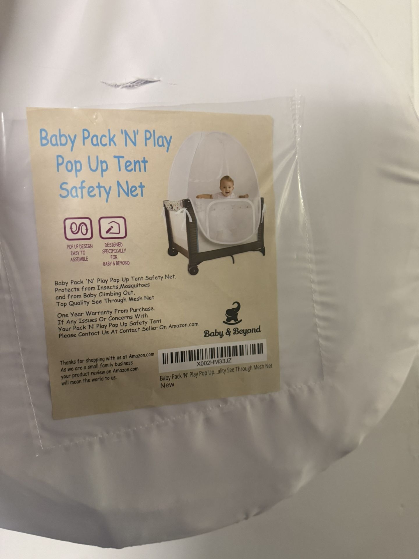 Baby Pack 'N Play Pop Up Tent Safety Net