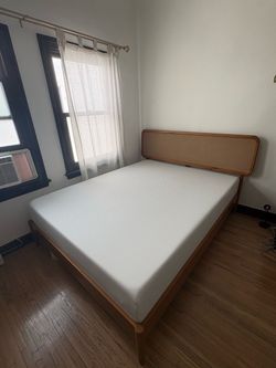 Queen bed frame + mattress