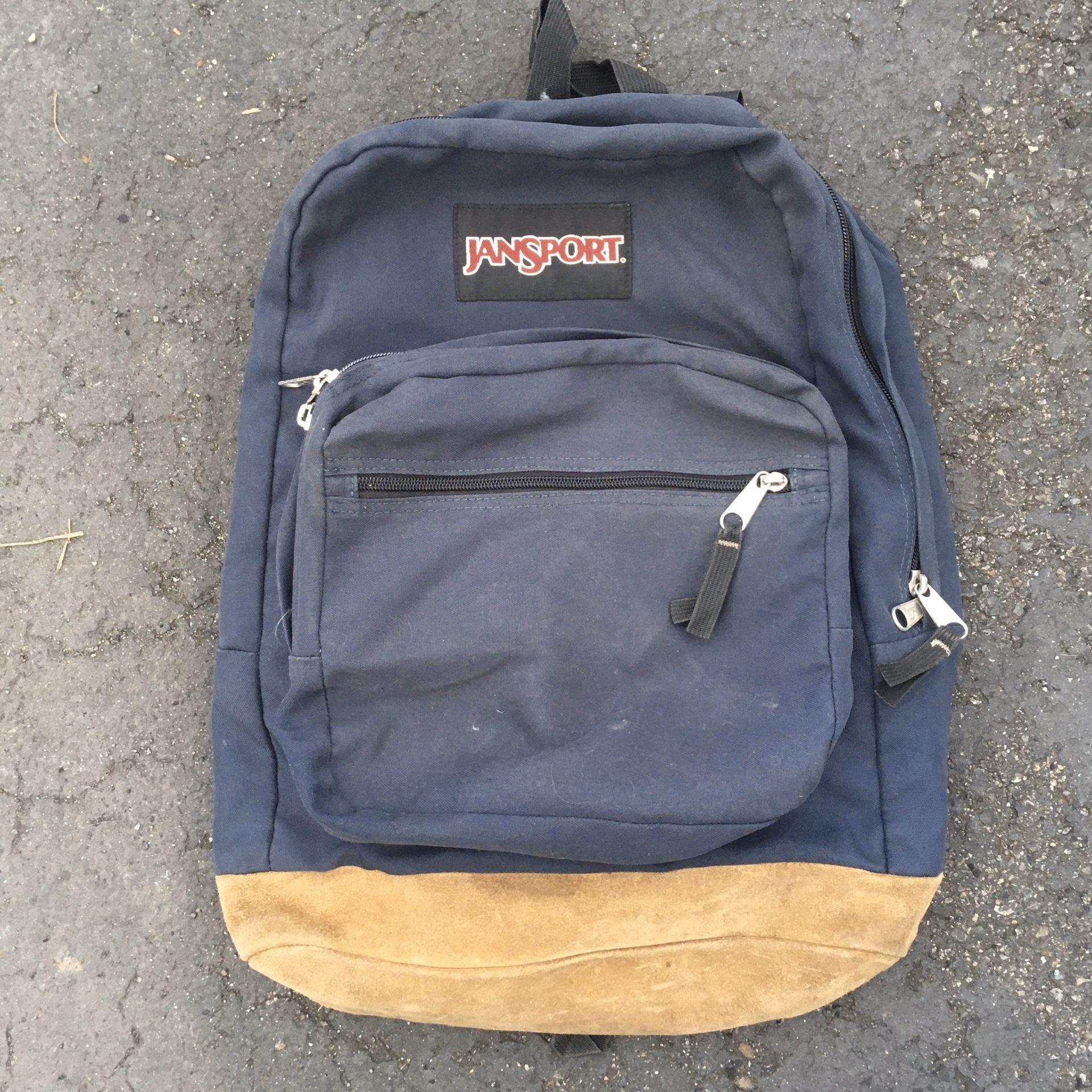 jansport leather bottom vintage