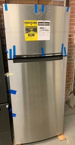 NEW whirlpool top and bottom fridge stainless steel