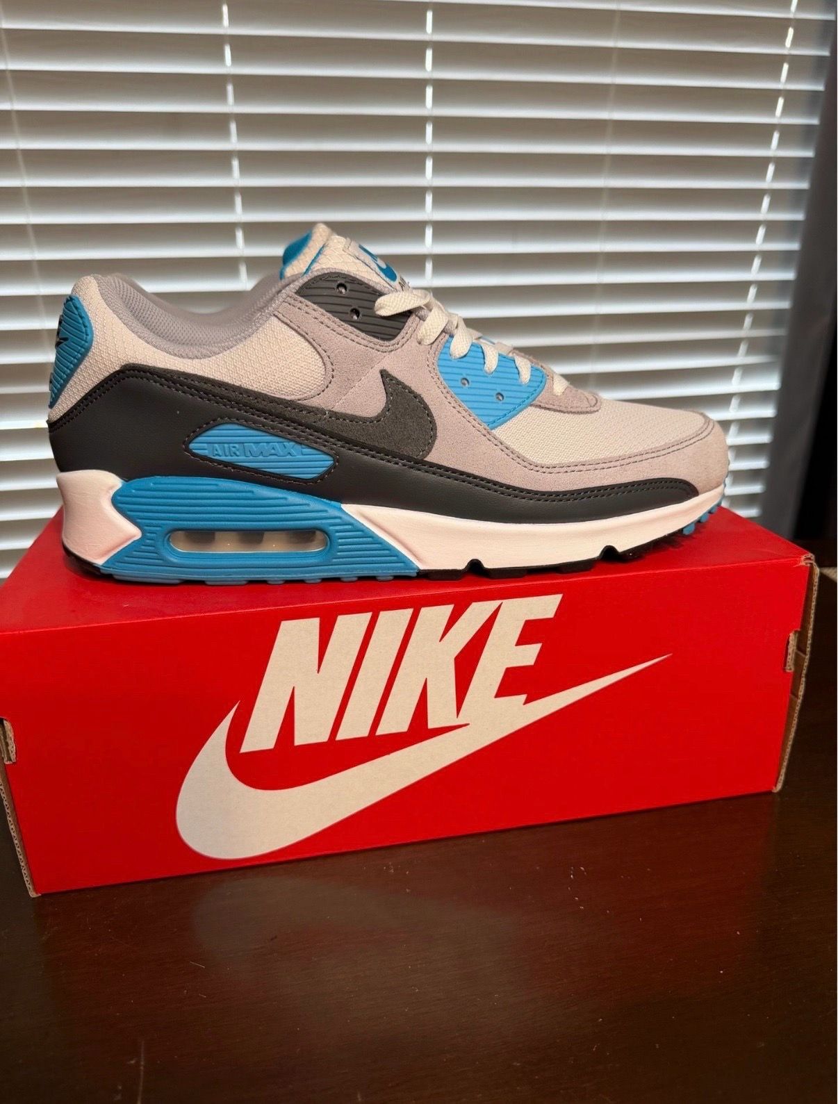 Nike Air Max 90 Platinum Tint Blue Lightning Men's Shoes
