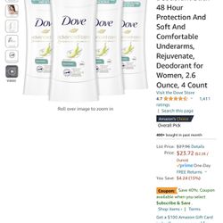 Dove Deodorant For Women Pack Of 6