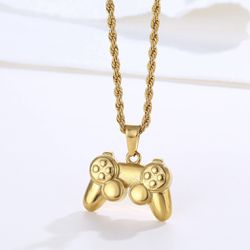 Controller Nintendo PlayStation Necklace Pendant Chain New Gold 