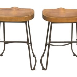 Pair of Counter Height Stools by Coaster  101085 -  16 ½x12 ½x24 