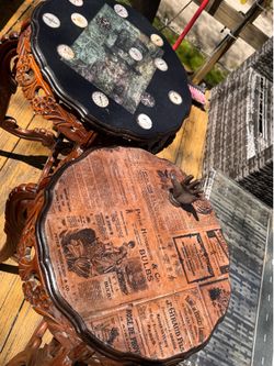 Pair of steam punk style tables