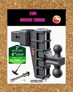 MASSIVE TOWBAR AUTOMOBILE HITCH DRAWBAR TRAILER RAMPS LOCK STEP