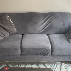 Gray 3 Seater Couch W Washable Cover