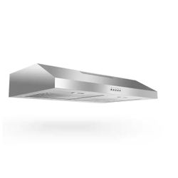 30 in. 600 CFM Convertible Ductless Under Cabinet Range Hood With 3 Speed Exhaust Fan and 2 LED Lights, Stainless Steel