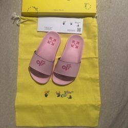 Brand New Kids Off White Slides! Size 29 Authentic!
