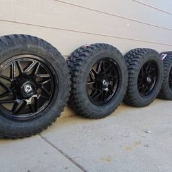 20X9 Black Gear Off Road Rims LT 295 60 20 Hercules M/T Tires *8X170*