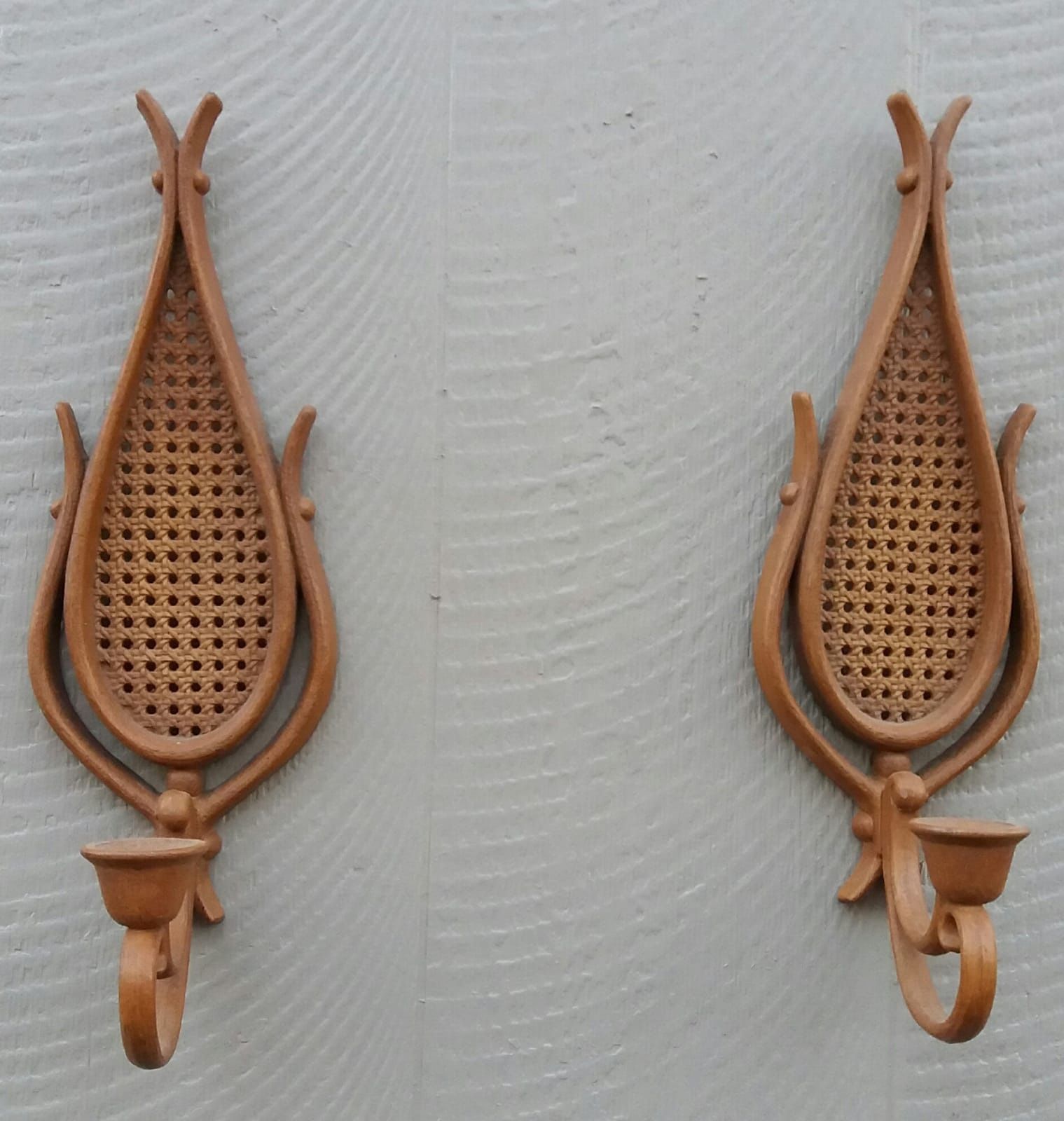 Vintage Pair Of Wall Sconce Candle Holders