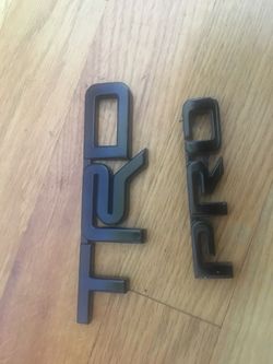 TRD PRO METAL NAMEPLATES