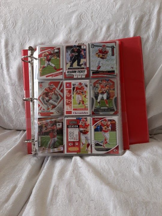 A Binder Full Of Kansas City Chiefs Football Cards
