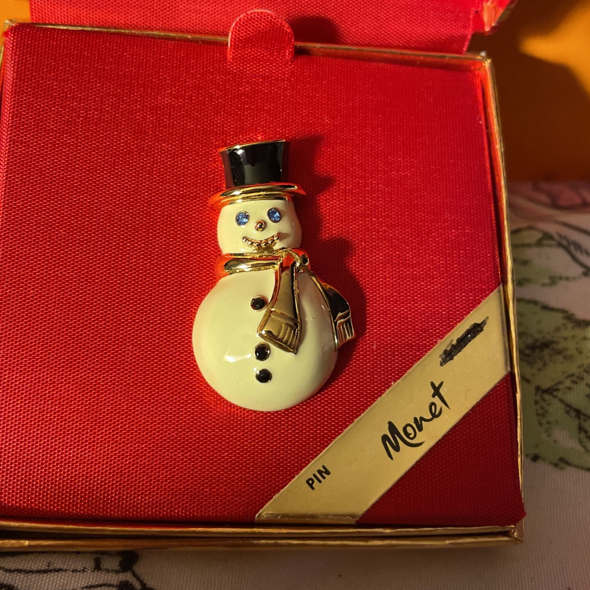 Snowman Brooch