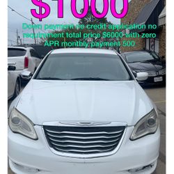 2013 Chrysler 200. No Credit Application No Requirement.