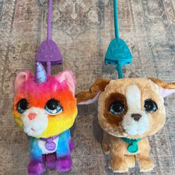 2 Dogs Doll FurReal Friends Pax My Poopin  9" Toy Dog With Leash And No Poop Pellets