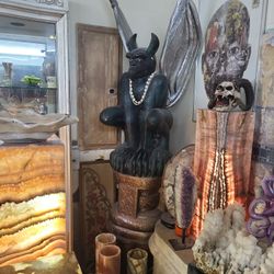 Gargoyle Statue Wooden Log Indonesian 