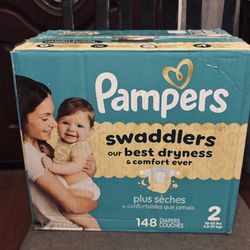 Pampers 148 count size 2 diapers