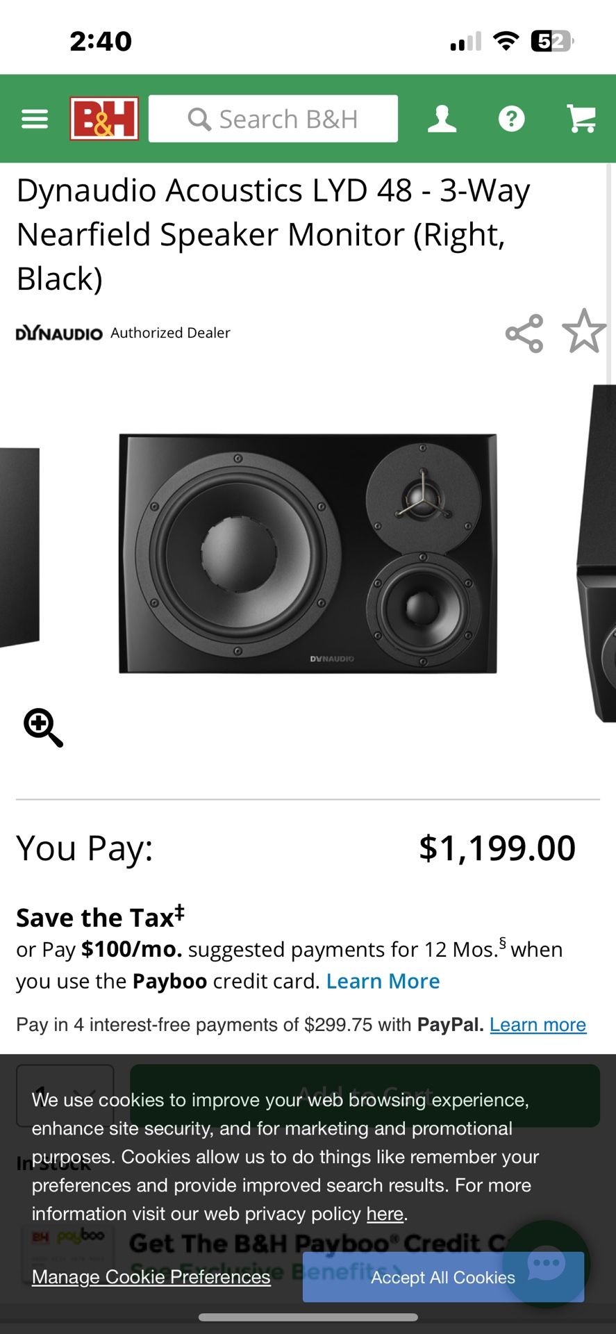 Dynaudio Speakers 3 Way  Sold As Pair