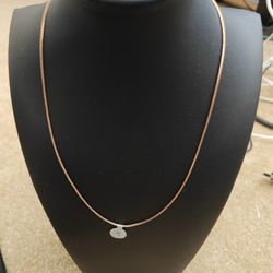 925 Sterling Silver Chain - Rose Gold Plated, Box Style