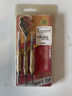 Darts (3) - Soft Tip, Brass Handle 