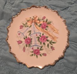 Vintage 7" Happy Anniversary Decorative Plate