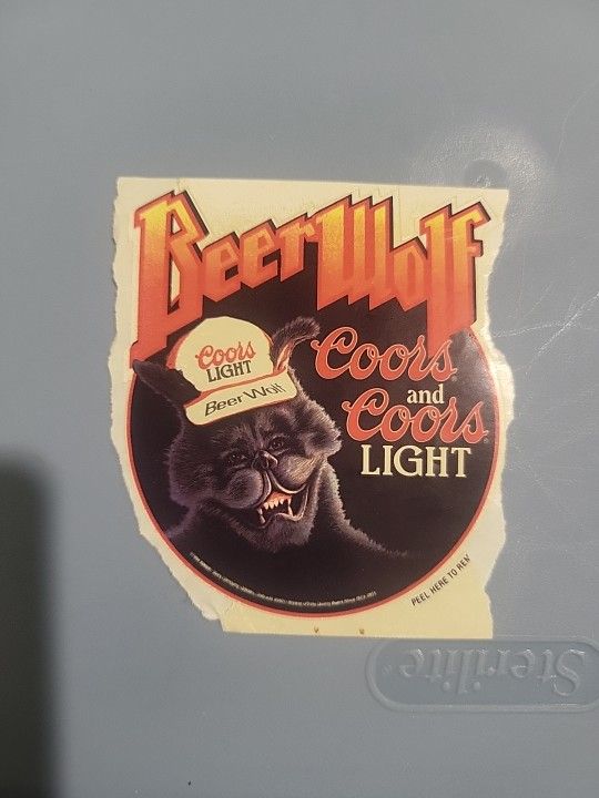 Vintage 1984 Beer Wolf Coors Banquet Beer Beerwolf Sticker