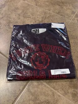 Sp5der Worldwide I H8 When Girls Die Graphic Tee Cardinal Purple Size Large L - Sold Out King Spider Archive Streetwear Boxy Fit Shirt