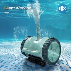 New Automatic Pool Vacuum w/ 40ft Hose – Strong Suction & Wall Climber