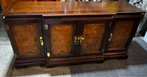 Wood Sideboard Cabinet (Dresser) with Brass Hardware