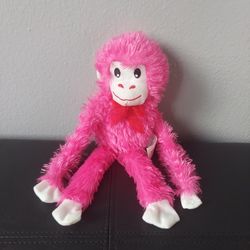 Pink Monkey Greenbrier Plush Stuffed Animal Hot Neon Fluorescent 