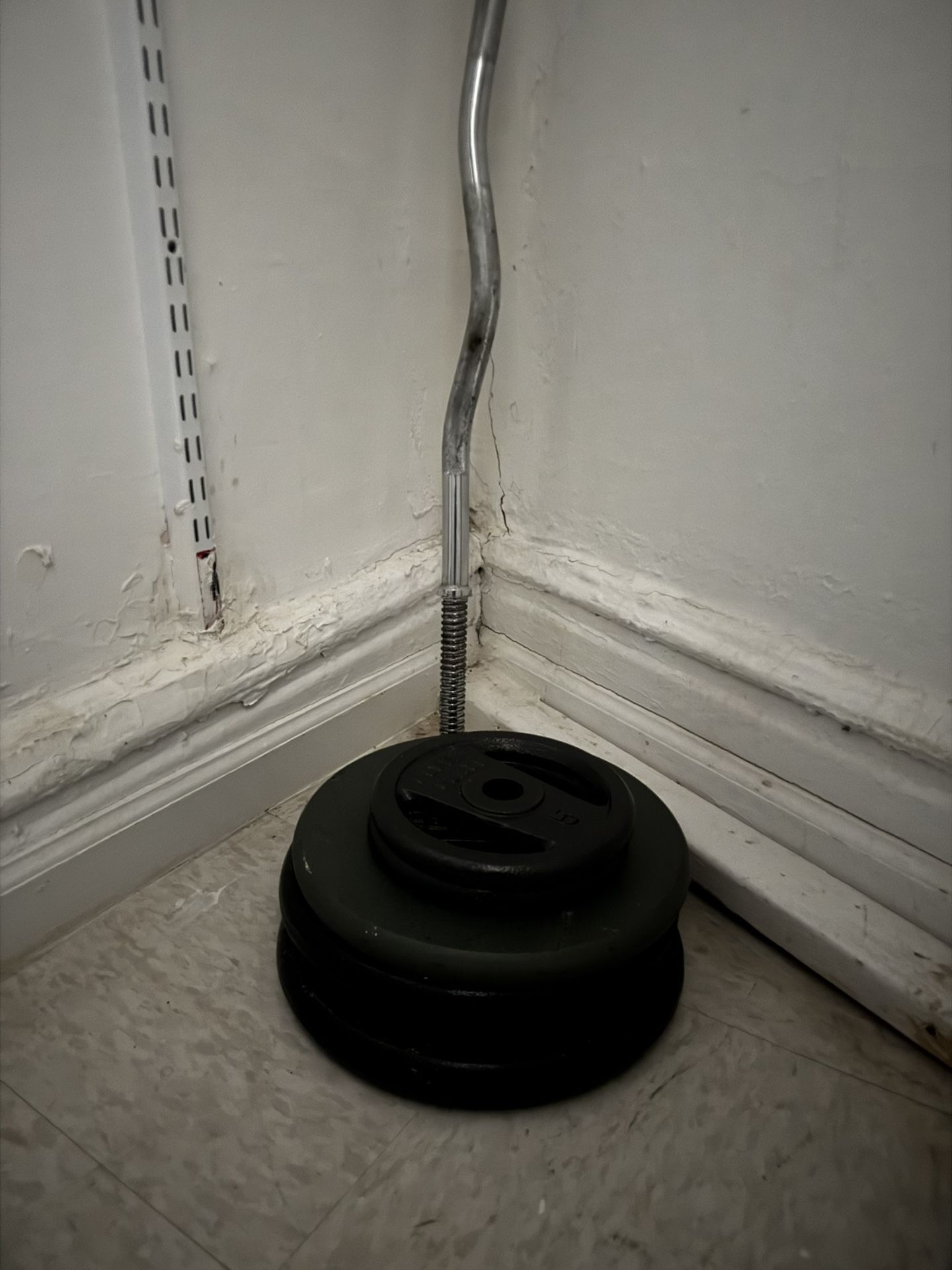 Easy Curl Bar + 85 Pounds Worth Of Weights