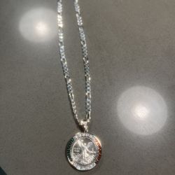 925 Silver Centenario With Chain Set