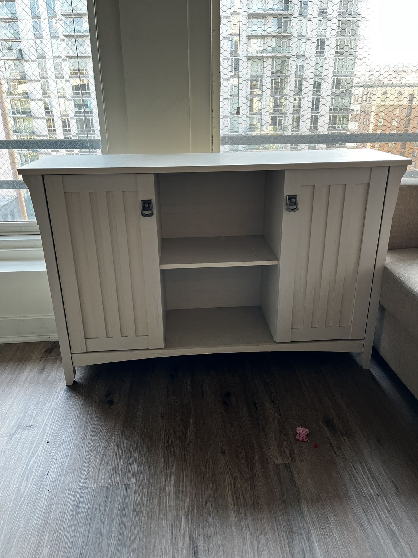 Bush Furniture Salinas Accent Storage Cabinet with Doors and Shelves, Farmhouse Cabinet Buffets & Sideboards