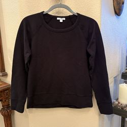 JAMES PERSE Women Black Sweatshirt Size 2 (Medium)